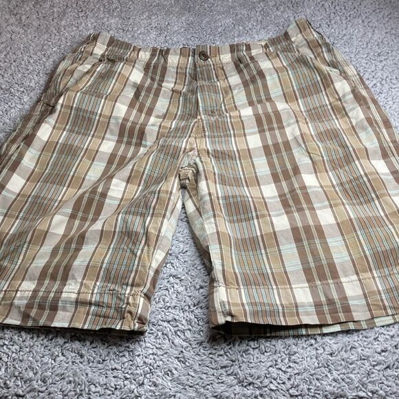 Vtg NAUTICA 36 Shorts Plaid Performance Shorts - Picture 1 of 9